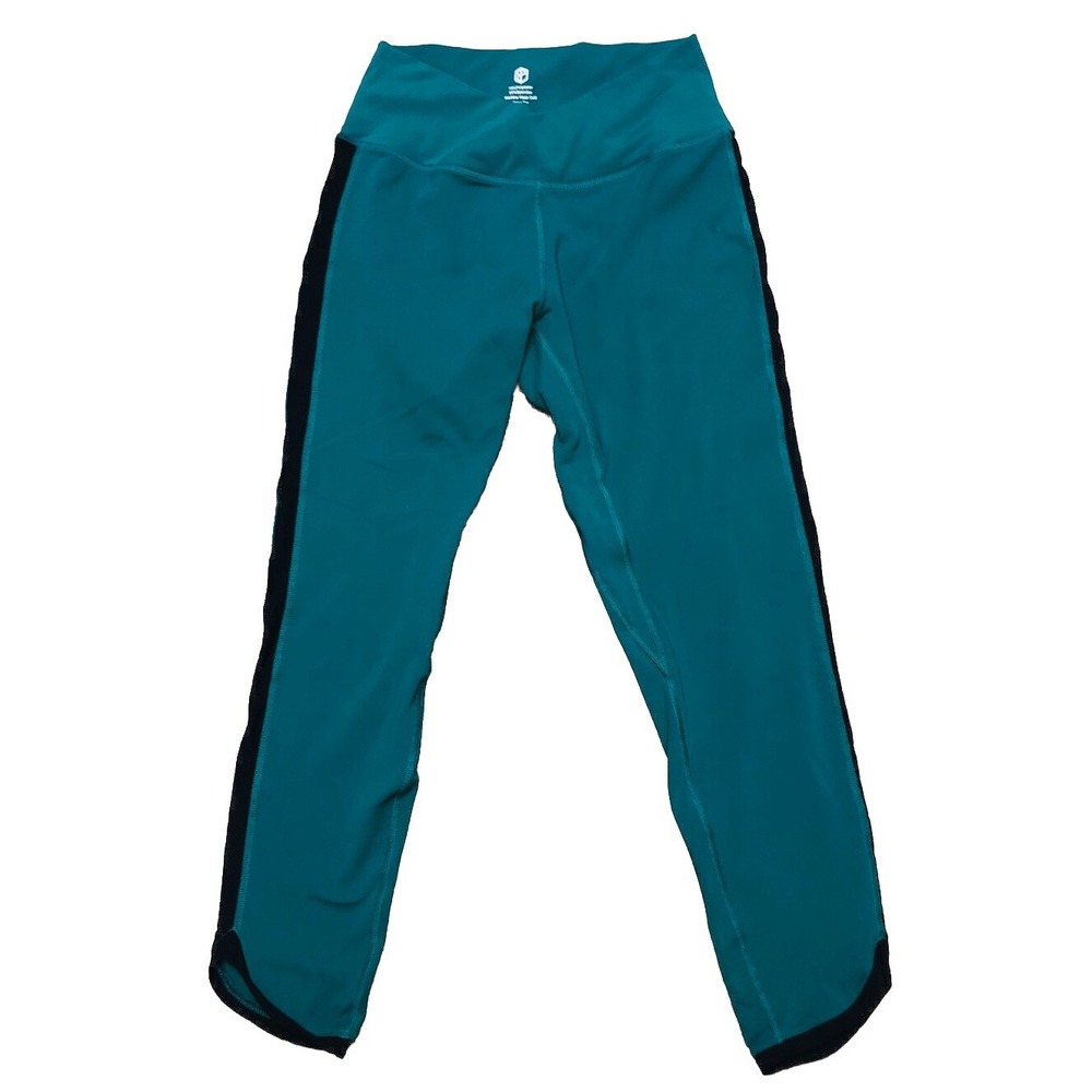 Born Primitive Integrity Leggings M Deep Emerald Green Criss Cross Waist‎